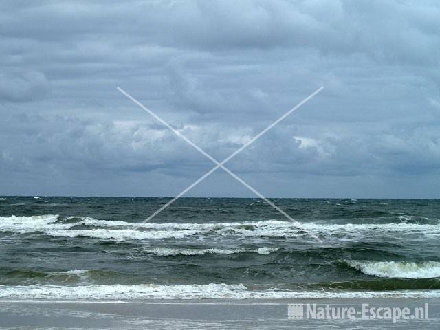 Wolken boven Noordzee bij kerf Schoorl