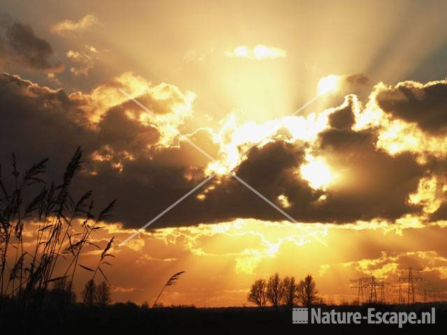 Zon door dreigende wolken Krommeniedijk 3