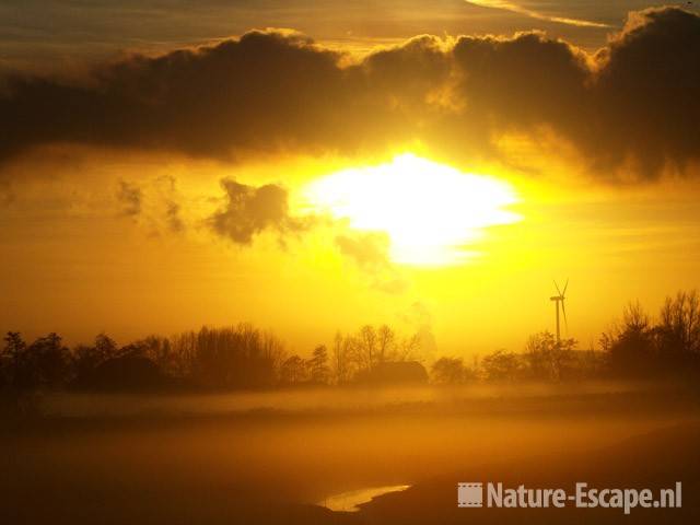 Ondergaande zon Zwaansmeerpad 2